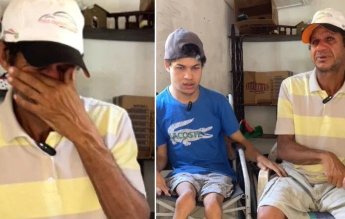 Um caderno e um lápis: o pedido que fez o pai de Felipe chorar